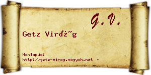 Getz Virág névjegykártya